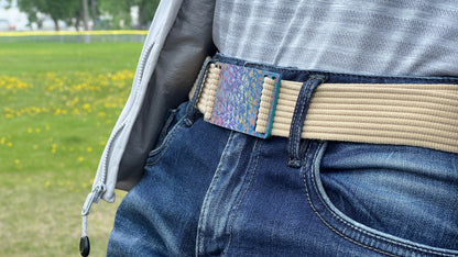 SnapTi Titanium Buckle & Belt (Adapts to waist sizes from 28 to 42 inches)