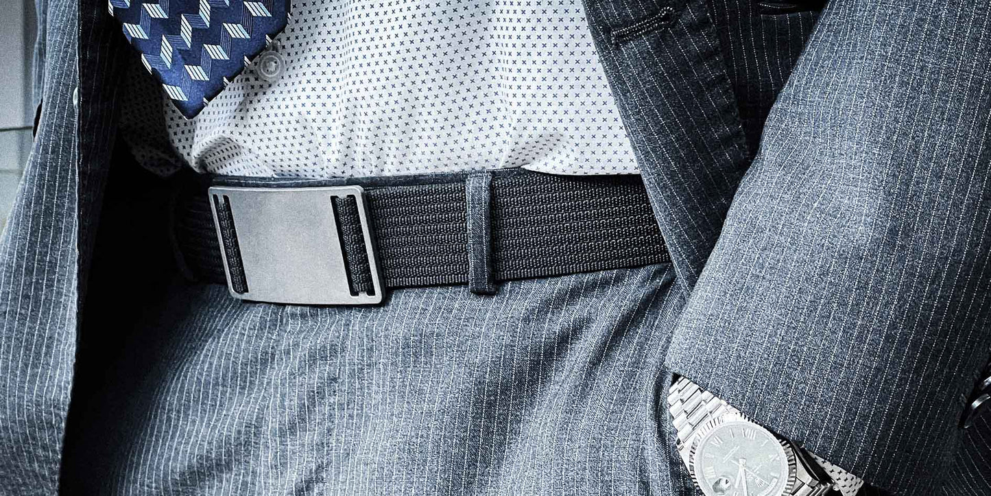 SnapTi Titanium Buckle & Belt (Adapts to waist sizes from 28 to 42 inches)